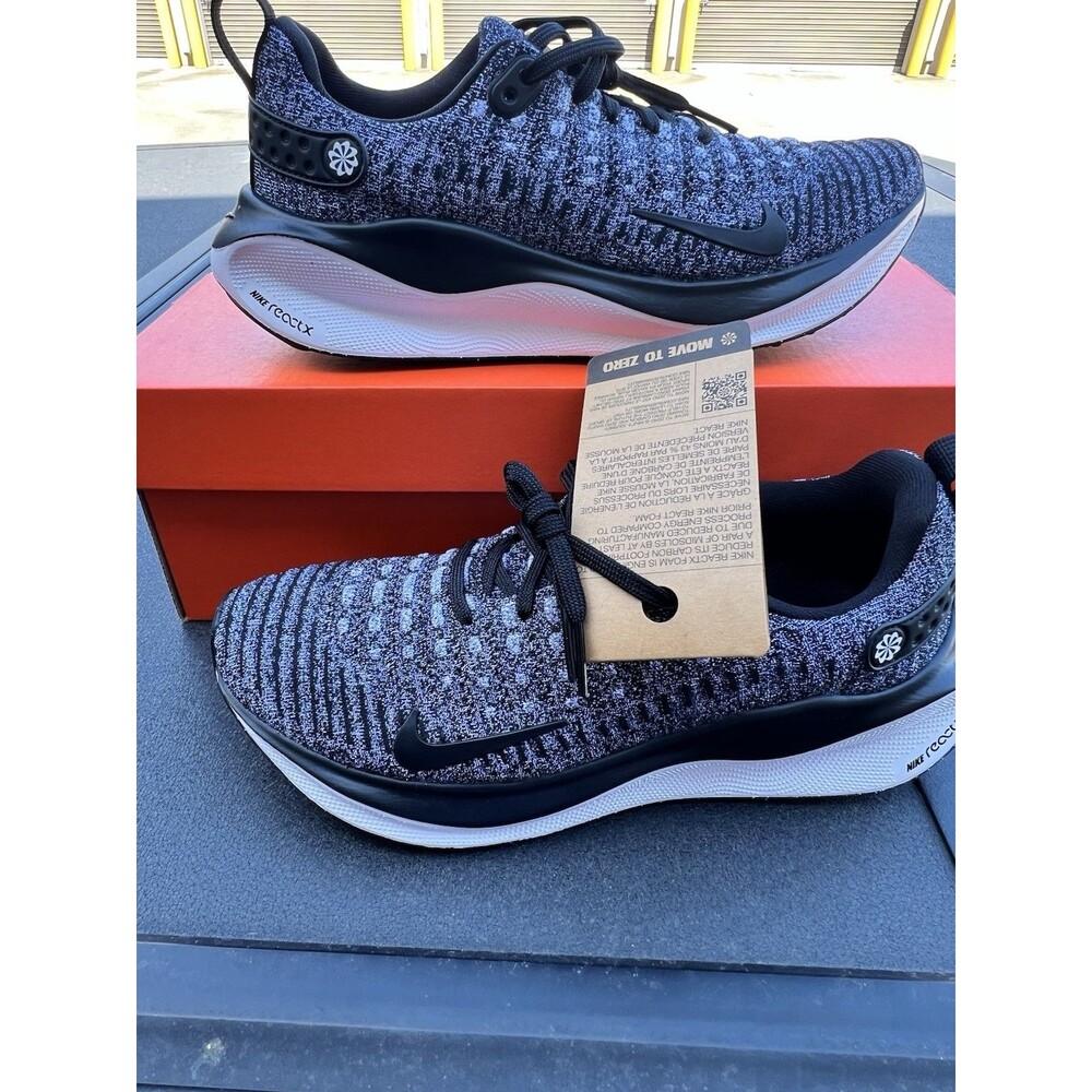 Women's Size 7 Nike ReactX Infinity Run 4 Running Shoes Black White DR2670-003